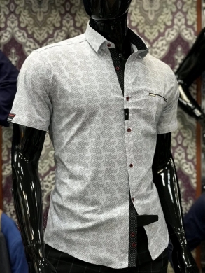 Koszule męskie na krótki rękaw - Tureckie (M-3XL) TP7303