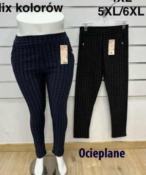 Spodnie materiałowe damskie ocieplane (2XL-6XL) DH3247