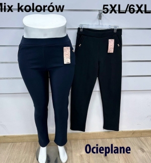 Spodnie materiałowe damskie ocieplane (2XL-6XL) DH3240