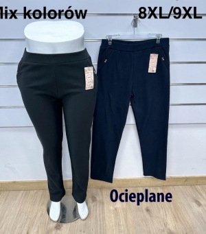 Spodnie materiałowe damskie ocieplane (2XL-6XL) DH3249