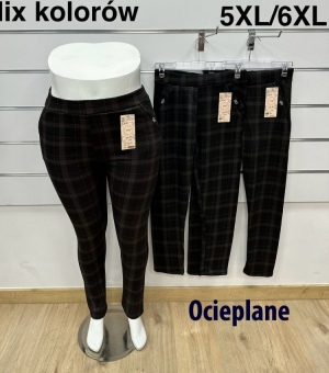 Spodnie materiałowe damskie ocieplane (2XL-6XL) DH3258