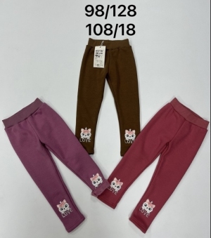 Legginsy dziewczęce ocieplane (98-128) NG4038