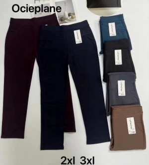 Spodnie materiałowe damskie ocieplane (2XL-6XL) DH3280