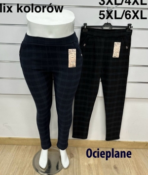 Spodnie materiałowe damskie ocieplane (2XL-6XL) DH3248