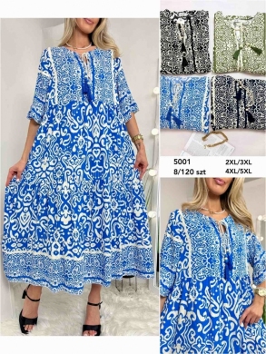 Sukienka damska na krótki rękaw (2XL-5XL) DH18106