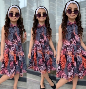 Sukienki dziewczęce bez rękaw- Tureckie (3-10 lat) TP11547