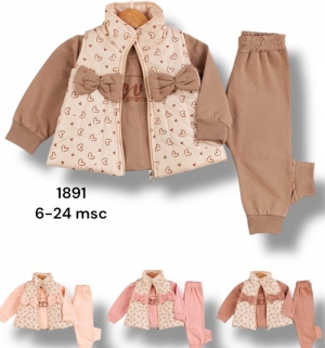 Komplet dziewczęcy 3 częściowy (6-24msc) NG622