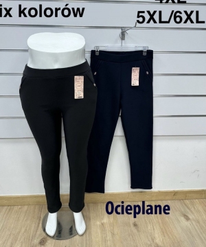 Spodnie materiałowe damskie ocieplane (2XL-6XL) DH3244