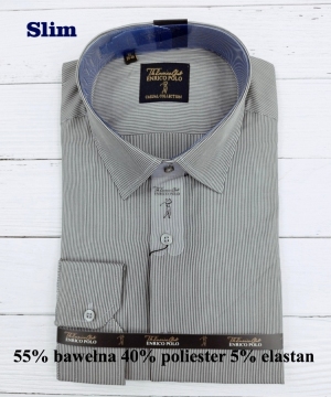 Koszule męskie na długi rękaw SLIM - Tureckie (M-2XL) TP12067
