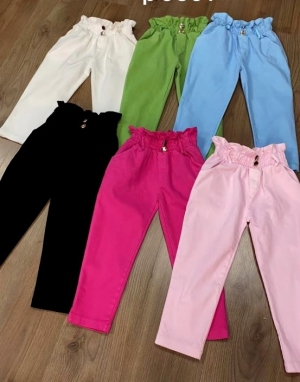 Spodnie materiałowe dziewczęce (4-14 lat) TP12309