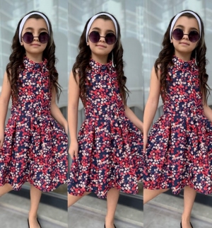 Sukienki dziewczęce bez rękaw- Tureckie (3-10 lat) TP11548