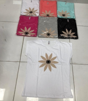 Bluzka damska na krótki rękaw - Turecka (2XL-4XL) DH17639