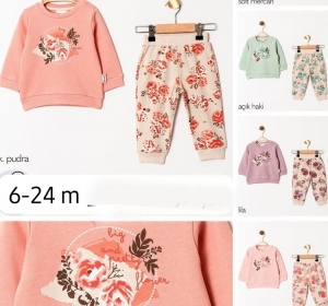Komplet dziewczęce na długi rękaw (6-24M) DH8088