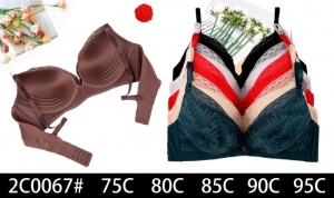 Biustonosz miseczka - C czerwony DH14253