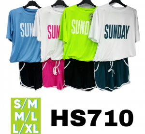 Komplet damski na krótki rękaw (S-XL) DH15551