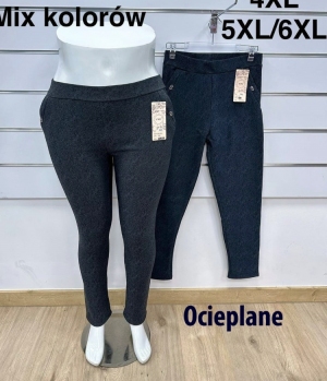 Spodnie materiałowe damskie ocieplane (2XL-6XL) DH3264