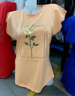 Bluzka damska na krótki rękaw - Turecka (M-XL) TP10410