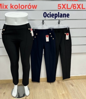 Spodnie materiałowe damskie ocieplane (2XL-6XL) DH3269