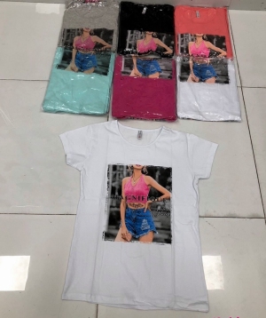 Bluzka damska na krótki rękaw - Turecka (M-XL) DH17620