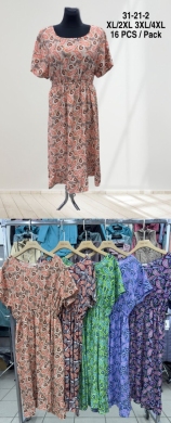 Sukienka damska na krótki rękaw (XL-4XL) DH17735