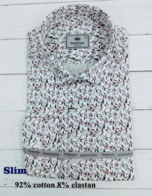 Koszule męskie na długi rękaw SLIM - Tureckie (M-3XL) TP12077