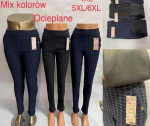 Spodnie materiałowe damskie ocieplane (2XL-6XL) DH7608
