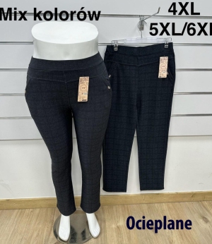 Spodnie materiałowe damskie ocieplane (2XL-6XL) DH3285