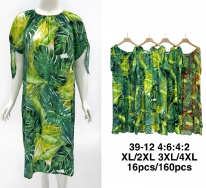 Sukienka damska na krótki rękaw (XL-4XL) DH17729