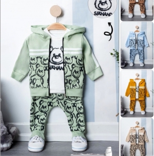 Komplet chłopięce - 3 częściowe (3-12M) DH8060