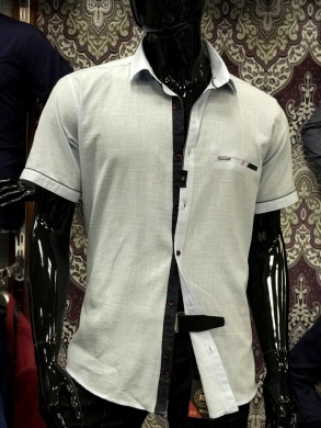 Koszule męskie na krótki rękaw - Tureckie (M-3XL) TP7277