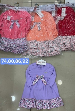 Sukienki dziewczęce długi rękaw- Tureckie (74-92) TP23792