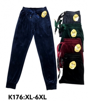Spodnie welurowe damskie (XL-6XL) TP7213