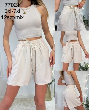 Szorty damskie materiałowe (3XL-7/8XL) DH16534