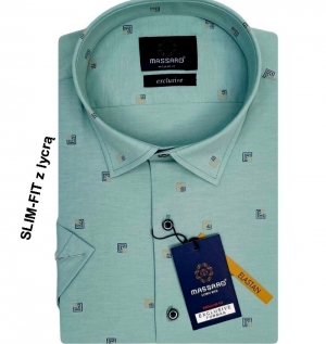 Koszule męskie krótki rękaw - Tureckie (M-2XL) DH19198