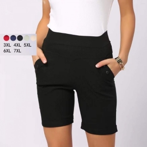 Szorty damskie materiałowe (3XL-7/8XL) DH16523