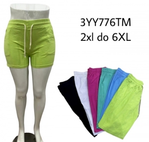 Szorty damskie materiałowe (2XL-6XL) DH15805