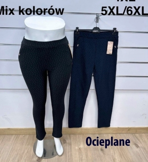 Spodnie materiałowe damskie ocieplane (2XL-6XL) DH3245