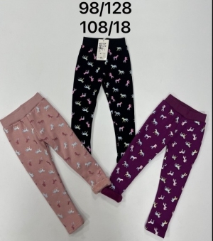 Legginsy dziewczęce ocieplane (98-128) NG4039