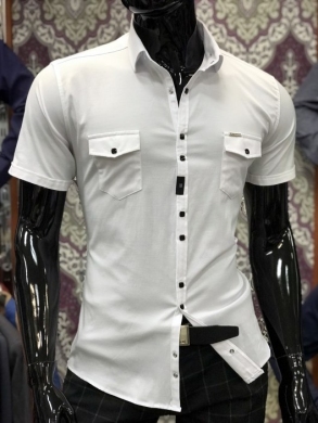 Koszule męskie na krótki rękaw - Tureckie (M-3XL) DN3358